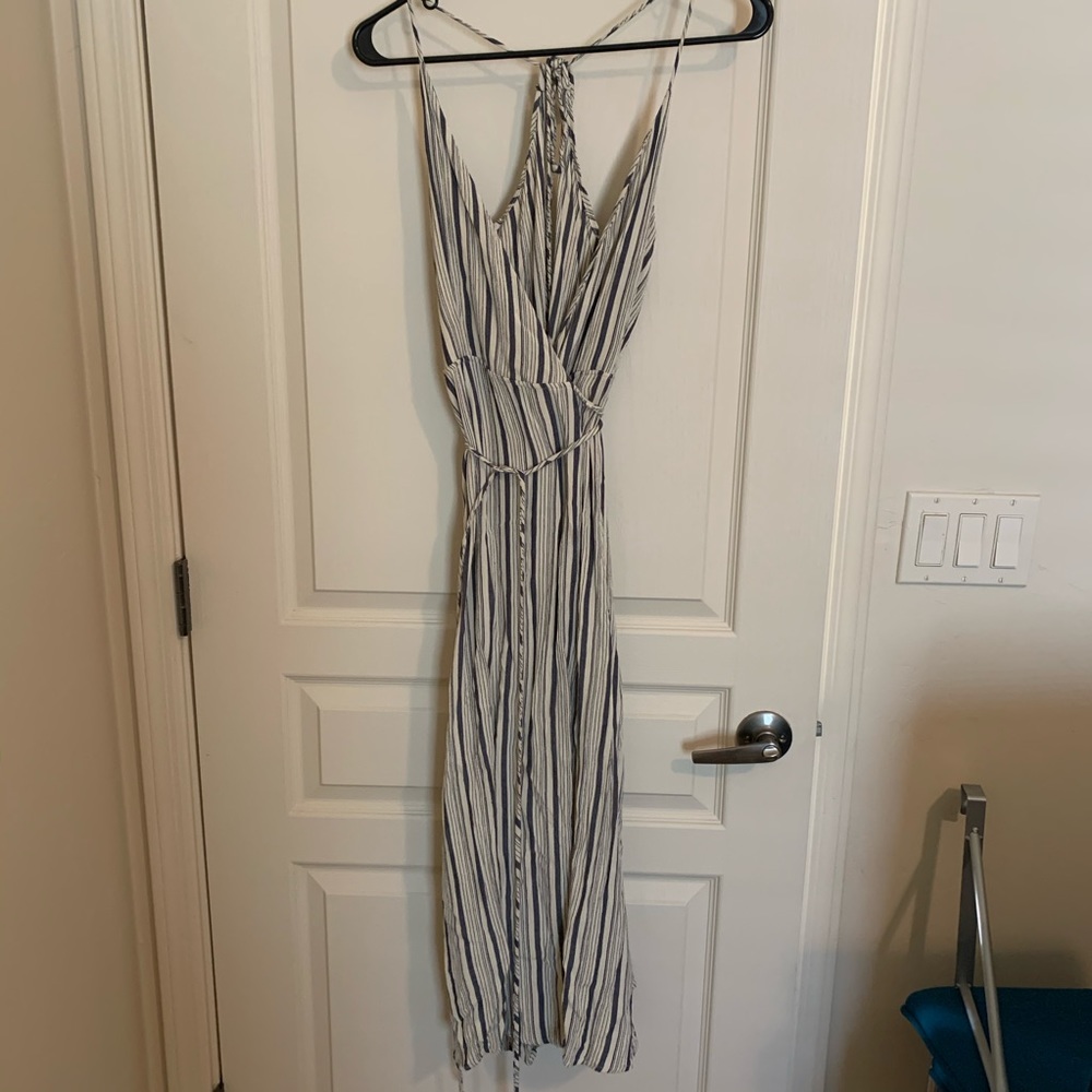 Whimsy+Row sleeveless midi wrap dress